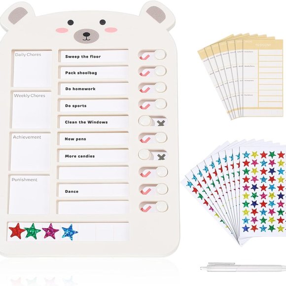 NIB Bear reward chart for kids, chore chart - Picture 2 of 6